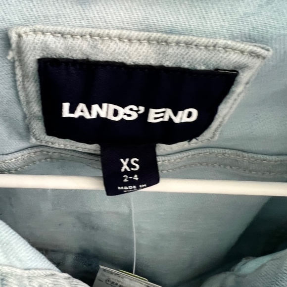 Lands' End Tie Dye Denim Jacket Made From Recycled Water Bottles - size XS NWT - Picture 3 of 4